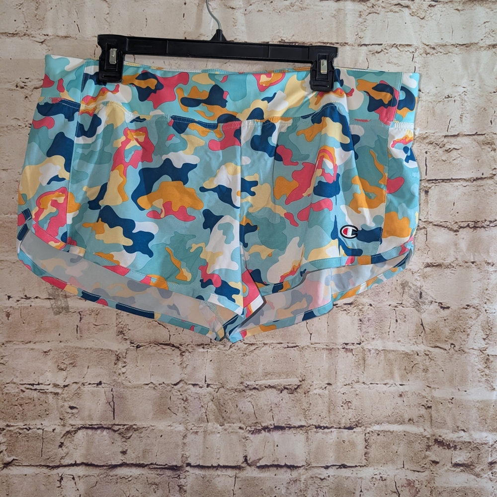 ~Champion Running Shorts, Moisture Wicking, Built In Underwear Size Large Tags